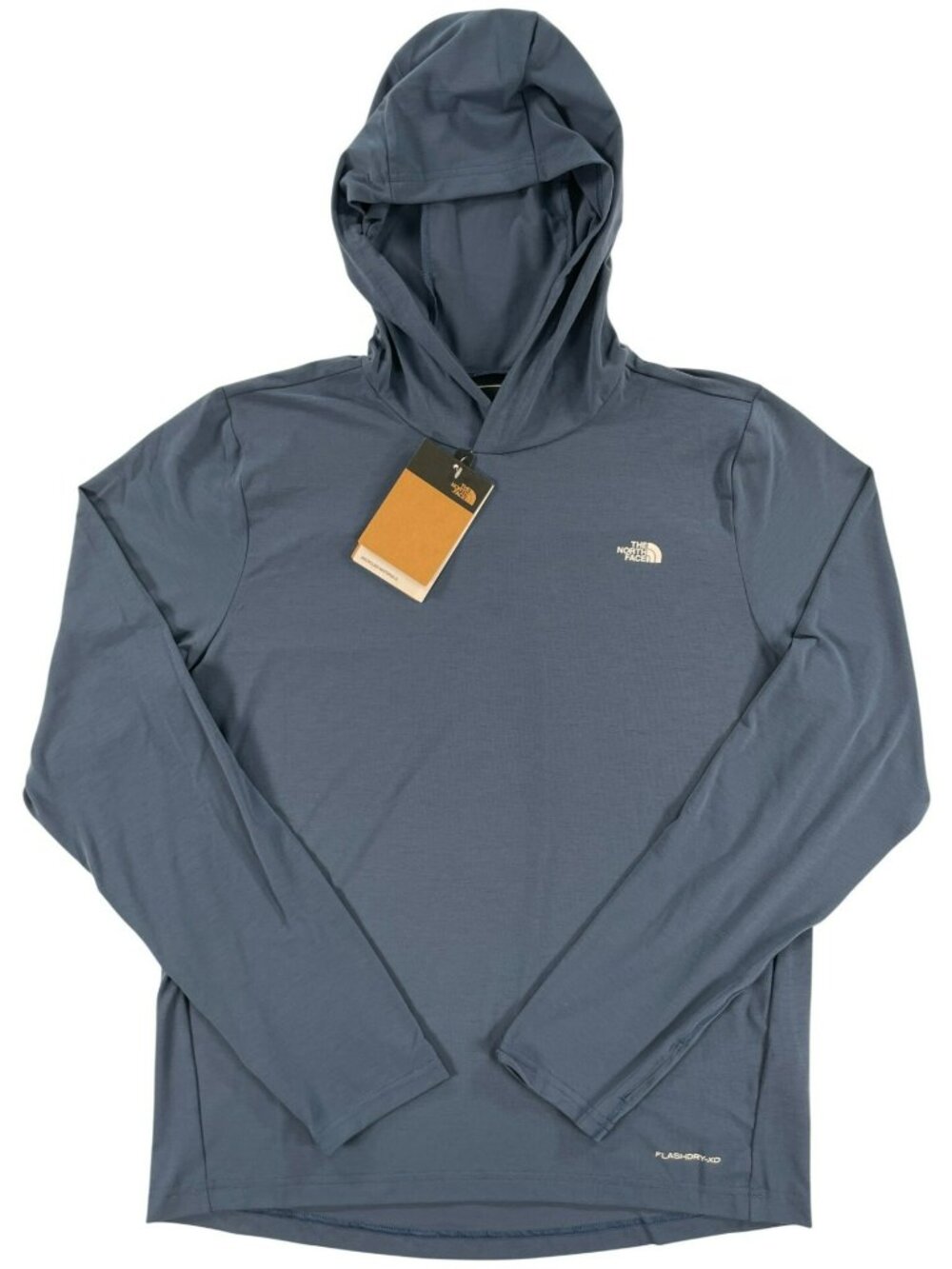 The North Face Adventure Sun Hoodie Shady Blue Hiking FlashDry-XD Men's Sz M NEW
